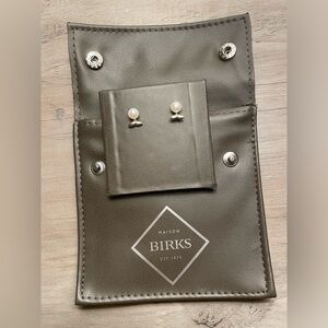 Birks Dolphin Pearl Stud Earrings